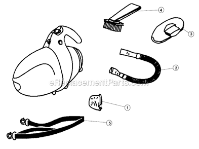 Page A Diagram and Parts List for M08055  Dirt Devil Hand Vacuum